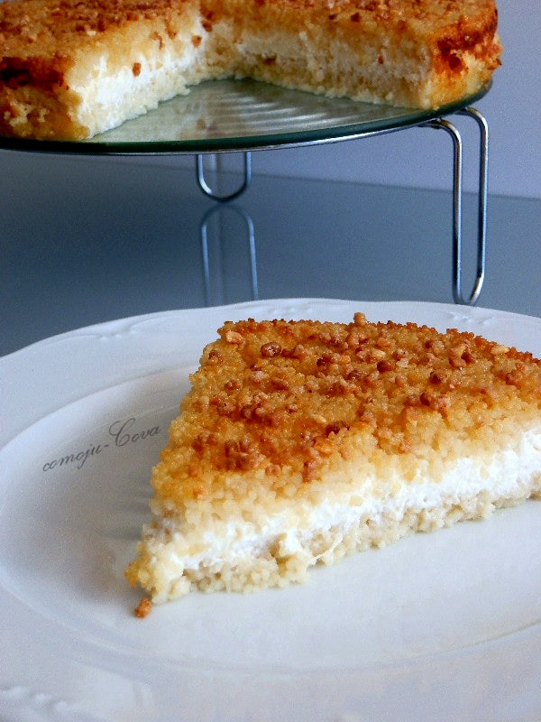 KODAFA DE JERUSALÉN RELLENA DE QUESO Y MACERADA CON SIROPE