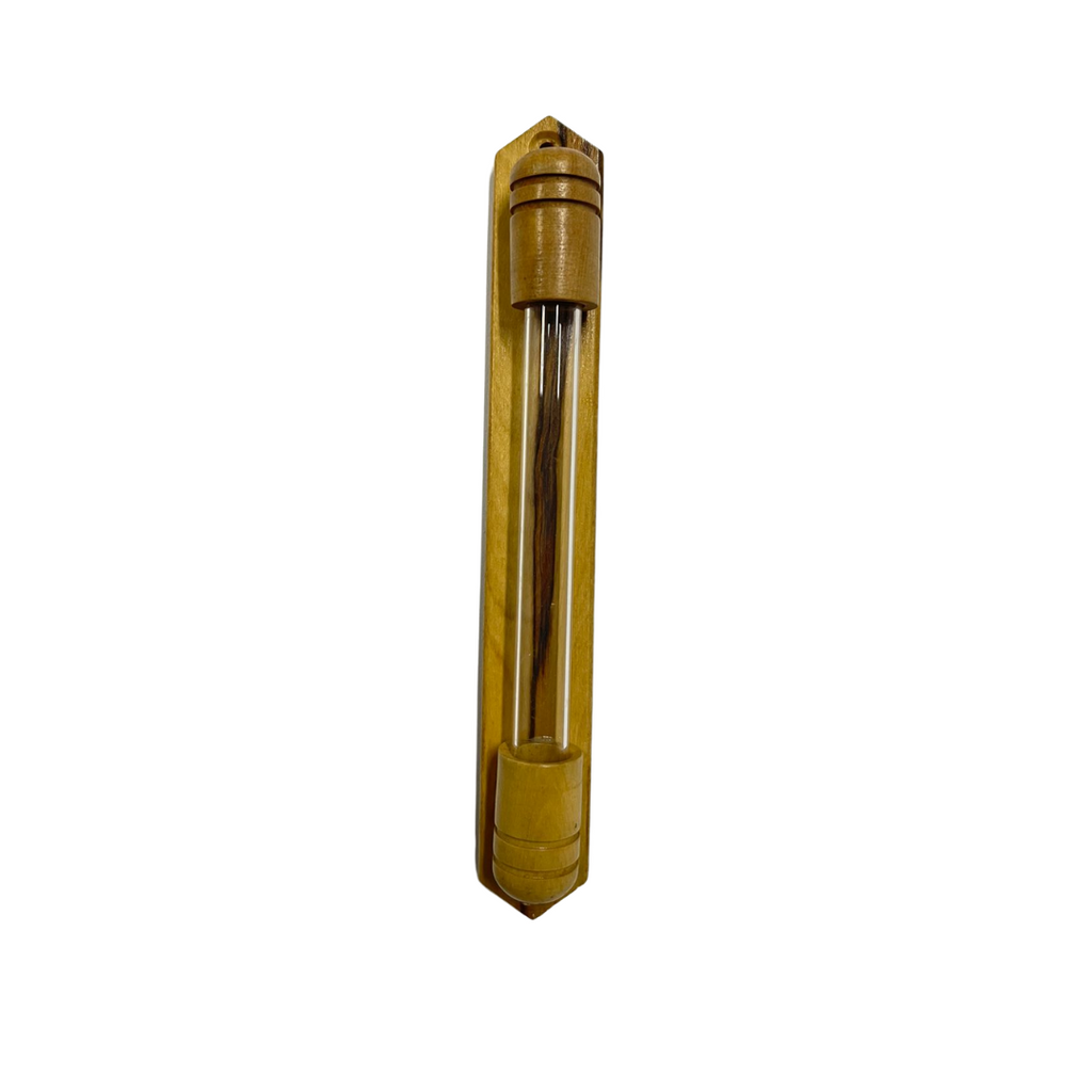 CAJAS DE MEZUZOT DE MADERA Y VIDRIO 12 CM