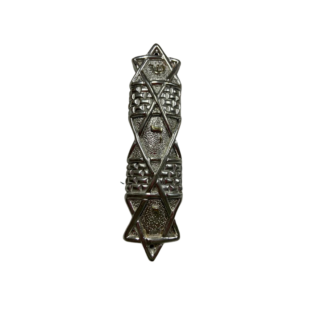 Copia de CAJA DE MEZUZAH PLATEADA ESTRELLA POLIRESINA 12 CM