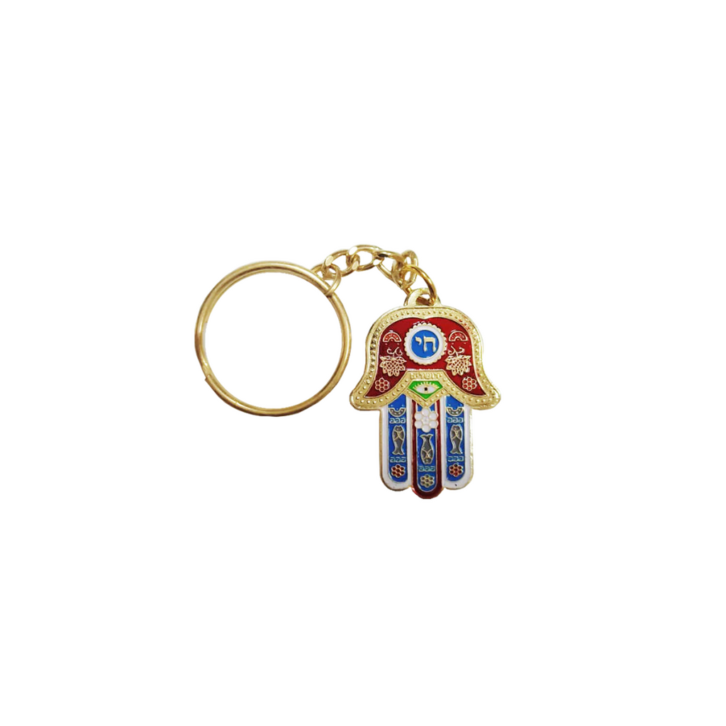 LLAVERO ROJO DE HAMSA PEQ 4CM