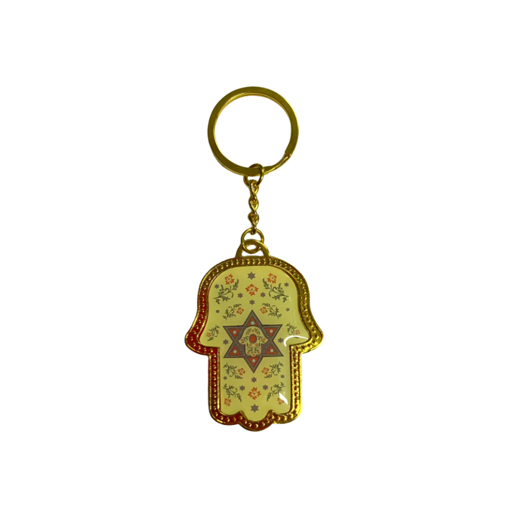 LLAVERO DE HAMSA DORADO