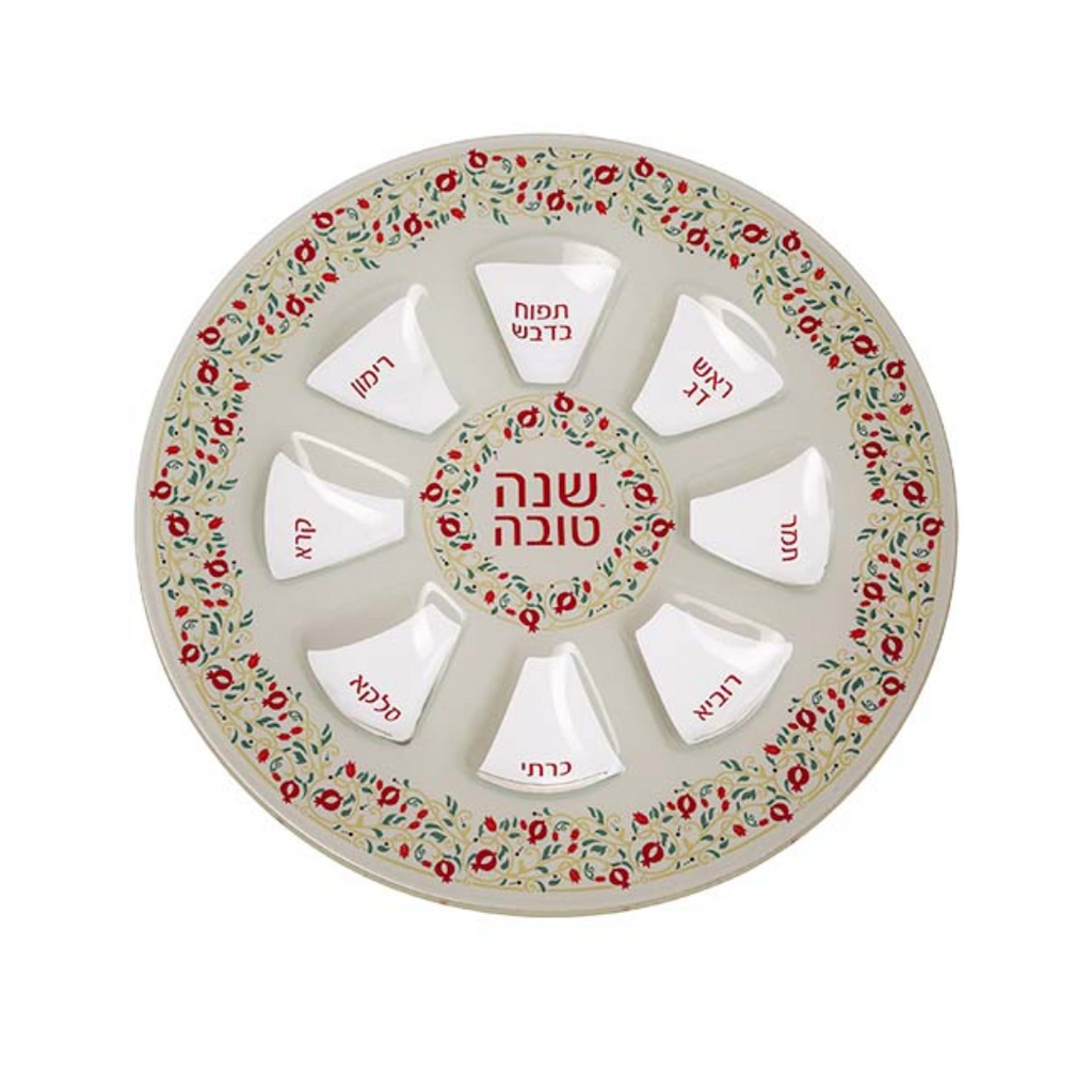 PLATO ROSH HASHANA DE CRISTAL 35CM