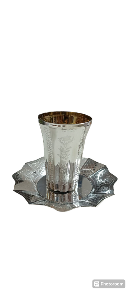 COPAS KIDUSH PLASTICAS CON PLATO