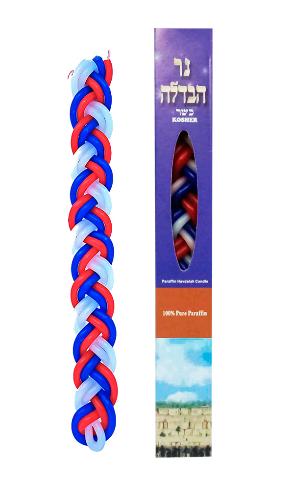 VELA DE HAVDALAH AZUL Y ROJA