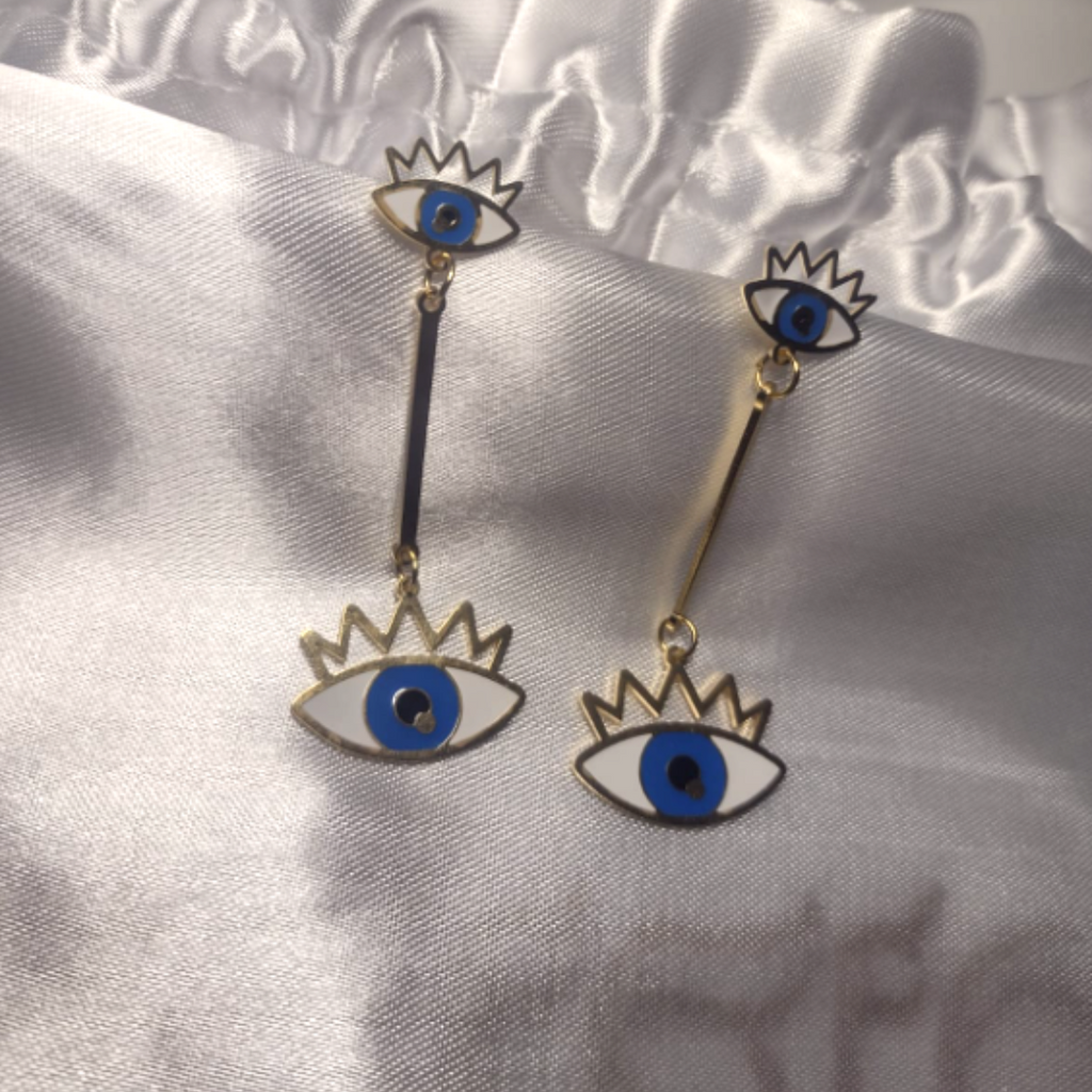 ARETES OJITOS COLGANTES